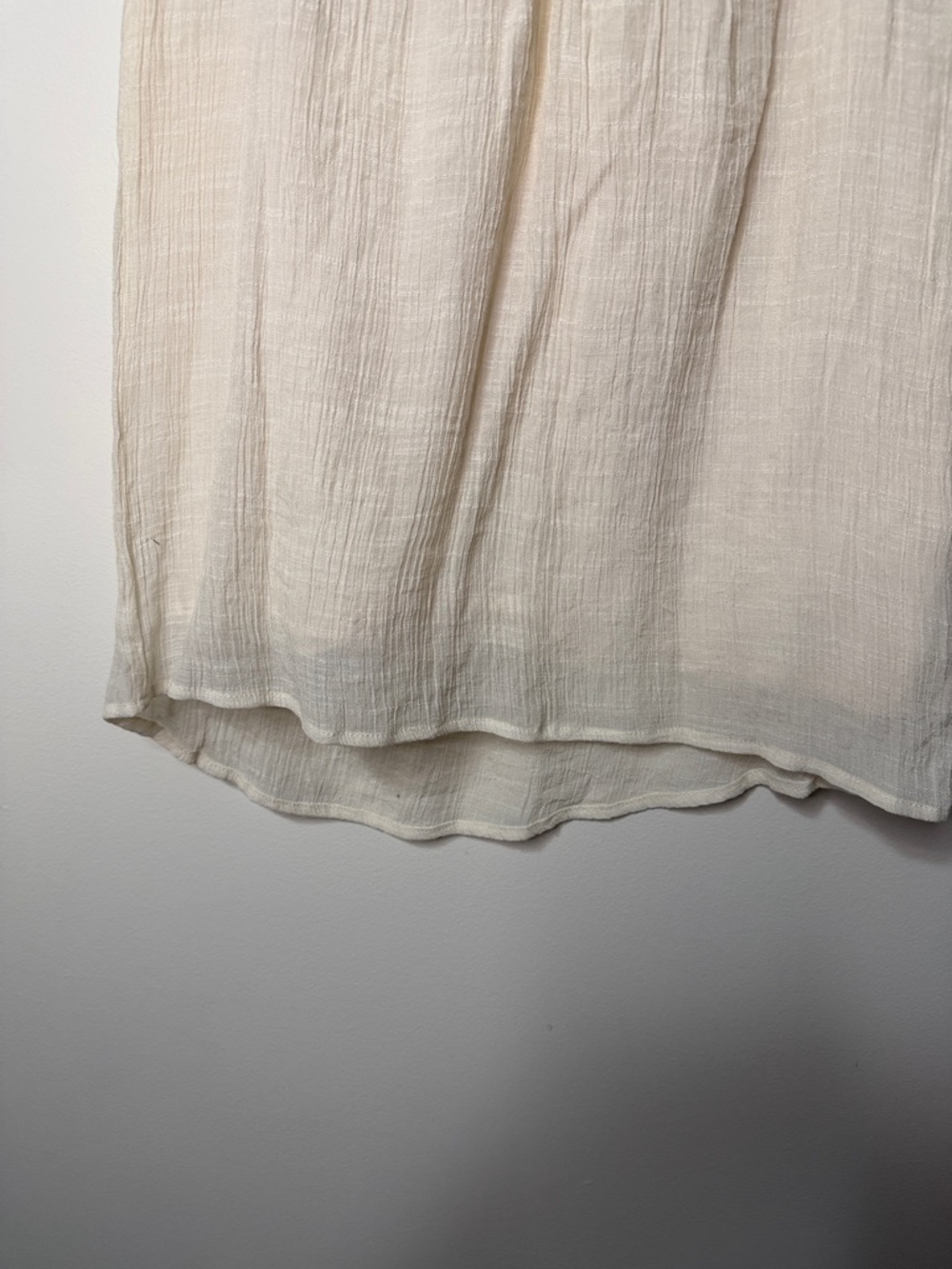 Doe & Rae Cream Textured Tank with Multicolor Embroidered Yoke - Picture 4 of 9